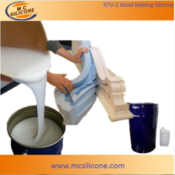 Alkali Resistant High Strength Pourable RTV-2 Liquid Silicone Rubber for Concrete Casting 